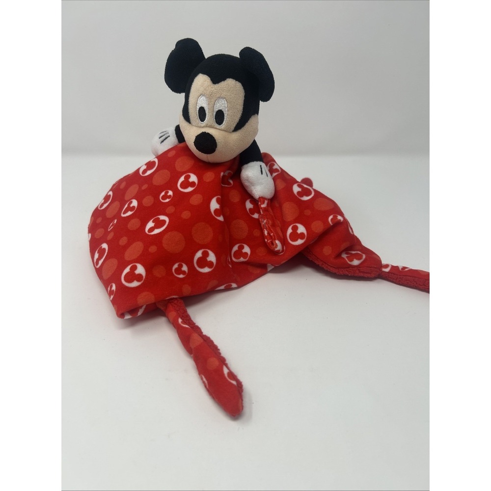 Disney Mickey Mouse Baby Security Blanket with Pacifier Holder By Kids Preferred